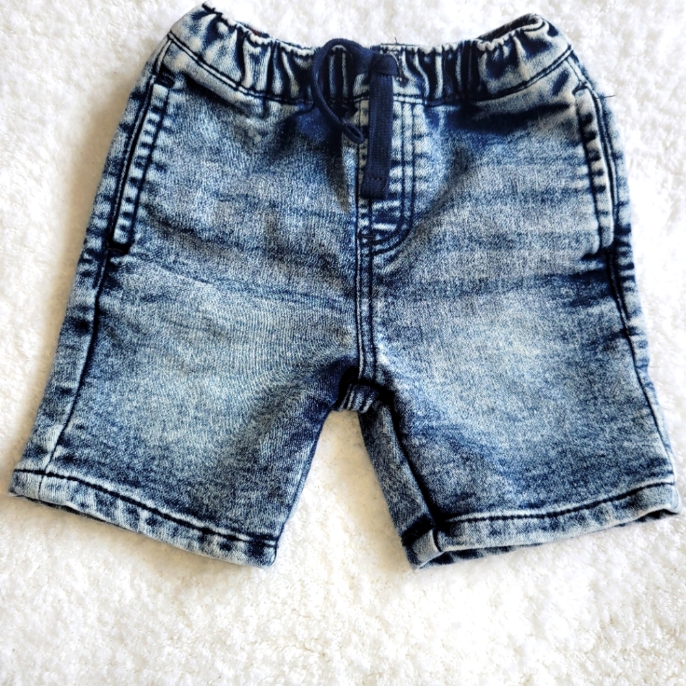 Seven 7 For All Mankind Blue Acid Wash Denim Shorts Toddlers 2T